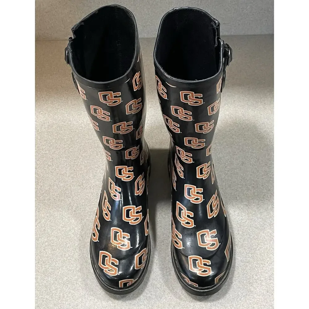 Campus Gear -Oregon State Beavers Women’s 10 Rubber Rain Boots College OSU- NCAA